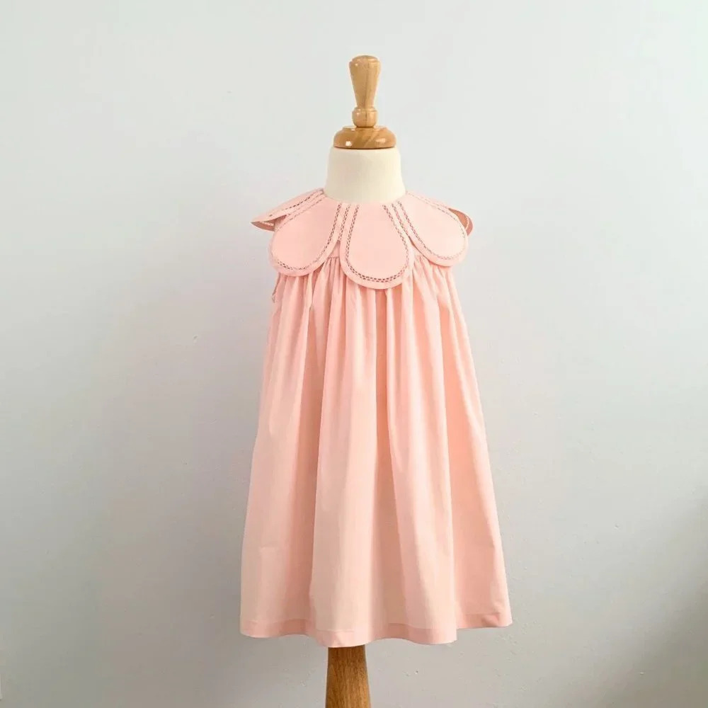 NWT Pretty Girls Flower Petal Collar Dress Boutique Casual Spring & Summer 4T